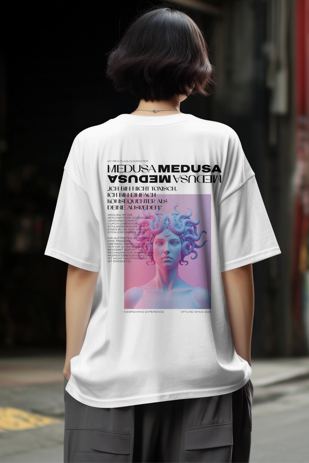 Oversized Shirt –  RED-FLAG-CHARACTER – Medusa